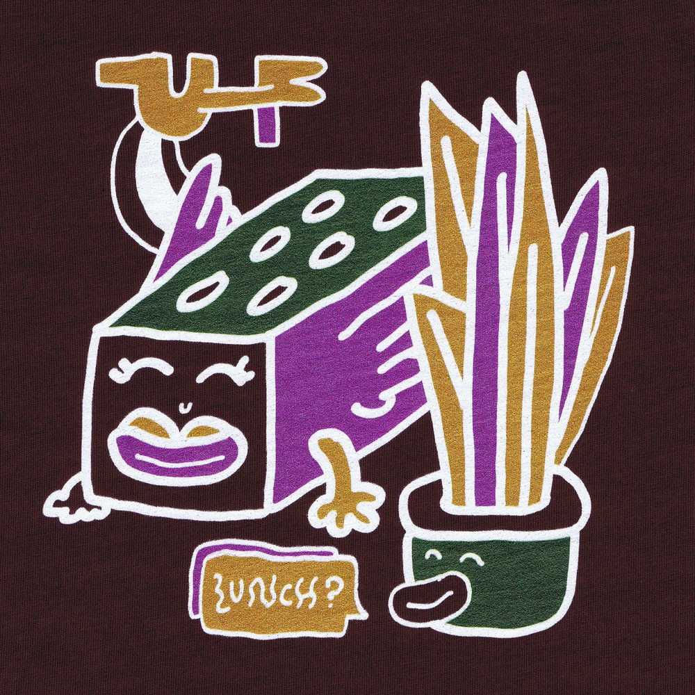 Colourful Illustration Kids T-shirt Weird Creatures Maroon